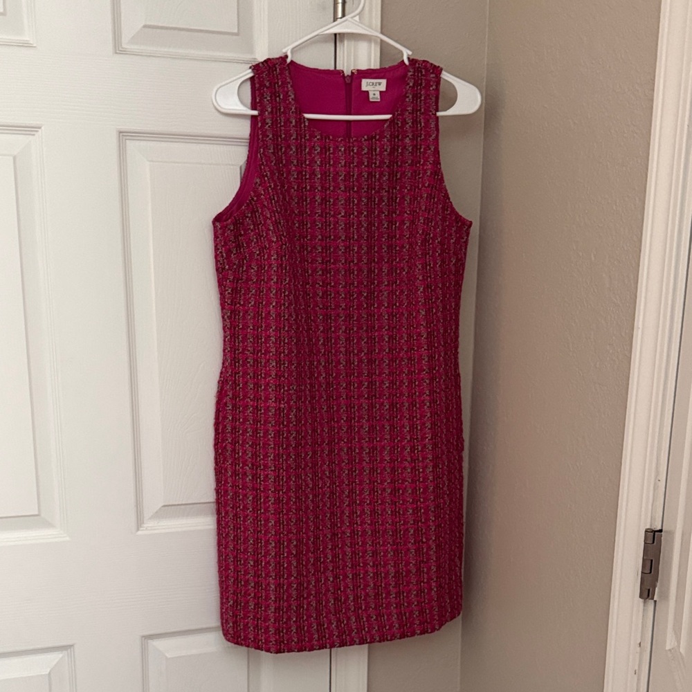J. Crew Pink Textured Mini Dress